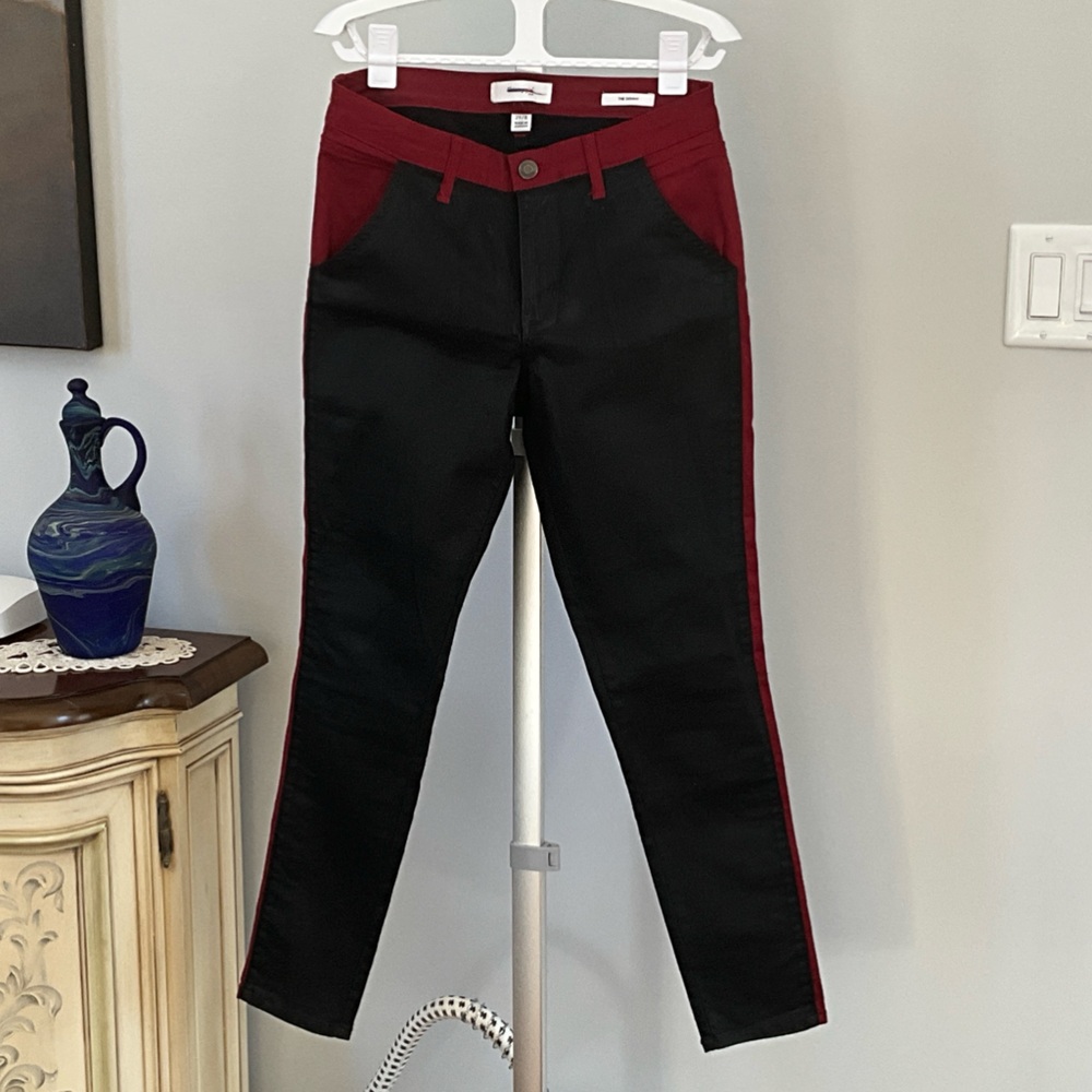 Skinnygirl Black and Red Skinny Jeans